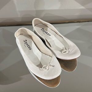 Repetto White Leather Ballerina slippers size 36 (5.5) Made in France